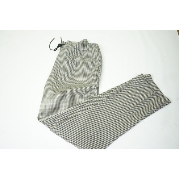 Ralph Lauren Purple Label RLPL Wool Blend White Black Houndstooth Pants 12 New